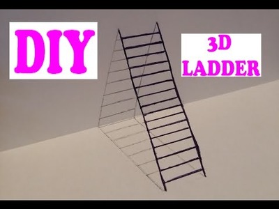 DIY 3D Ladder - How To Draw Ladder Optical Illusion