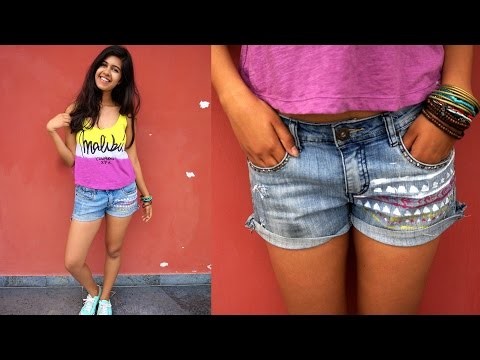 DIY: Aztec Print Shorts