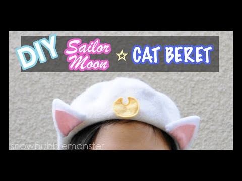 【DIY】『Luna and Artemis』Cat Beret【Sailor Moon】| snowbubblemonster