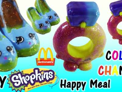 DIY McDonald's Happy Meal SHOPKINS Color Changers! Make your Own Rhonda Ring! Season 4 Crate!