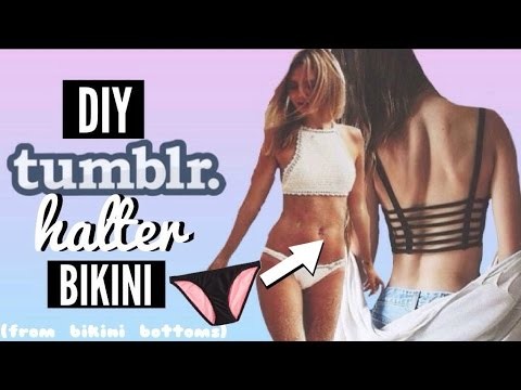 DIY Tumblr Halter Bikini From Bikini Bottoms