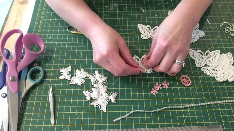 Easy lace butterfly embellishment tutorial