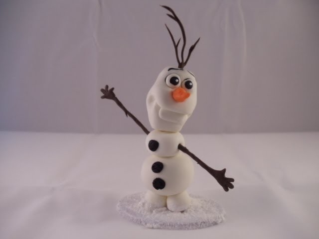 How to make Olaf Cake Topper with gumpaste Tutorial  (READ INFO for better quality video)
