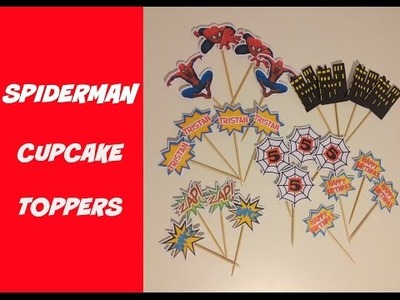 How to Make Spiderman & Superhero Cupcake Toppers DIY at home
