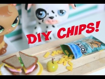 LPS DIY How to make miniature food for LPS | chips and bag | How to make doll food