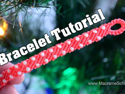 Macramé Stripes with Candies - Easy Bracelet Tutorial