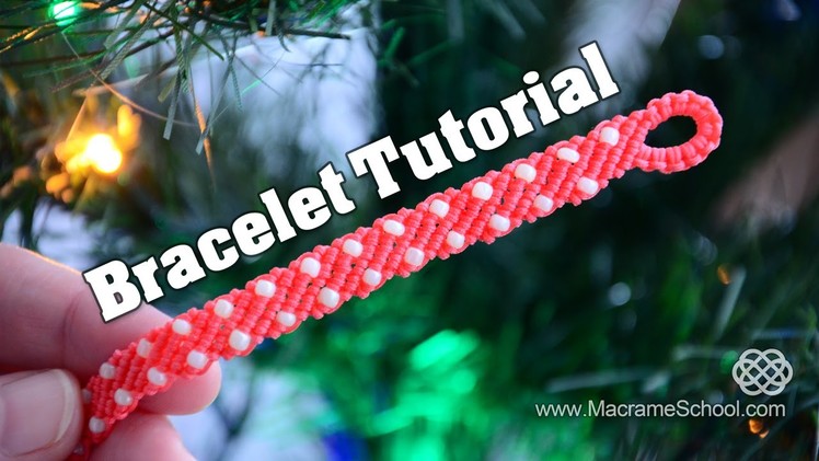 Macramé Stripes with Candies - Easy Bracelet Tutorial