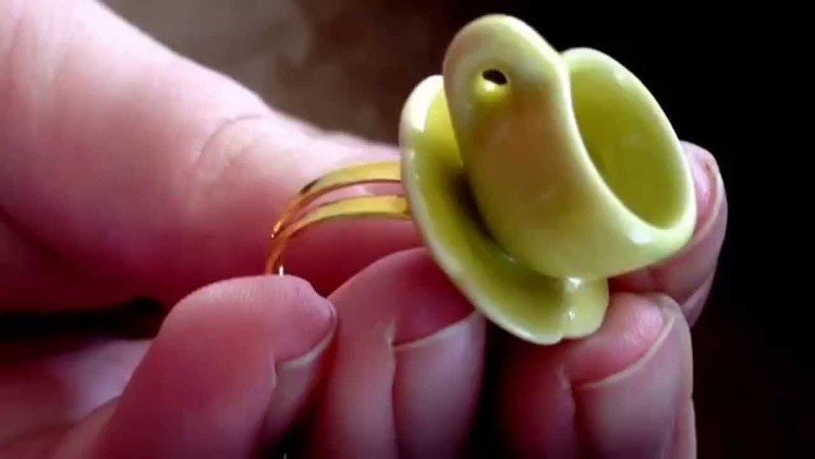 Miniature Tea Cup and Saucer Ring Tutorial