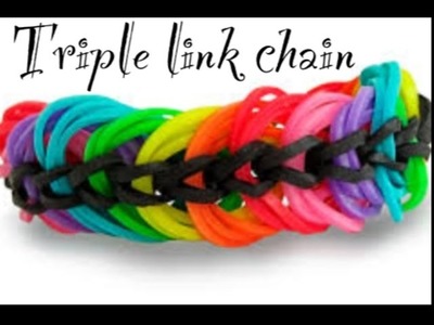 TRIPLE LINK CHAIN bracelet with two forks tutorial.