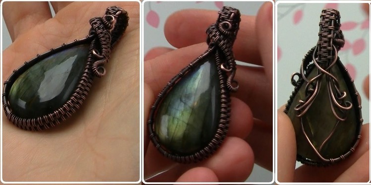 Wire Wrapped Cabochon Undrilled Stone Pendant Tutorial Demo