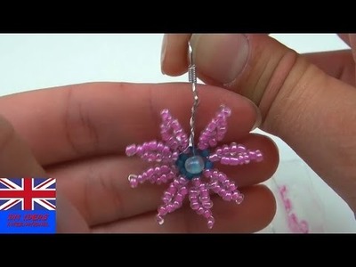 DIY Beads Flower Earring Tutorial: How to make a flower earring using beads? Simple Trick