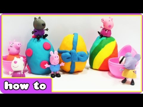 DIY Peppa Pig Play Doh Surprise Eggs | Peppa Pig Toys for Kids