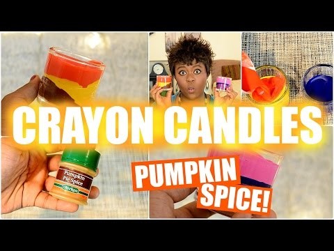 DIY Pumpkin Spice Crayon Candles! || Fall Room Decor 2015
