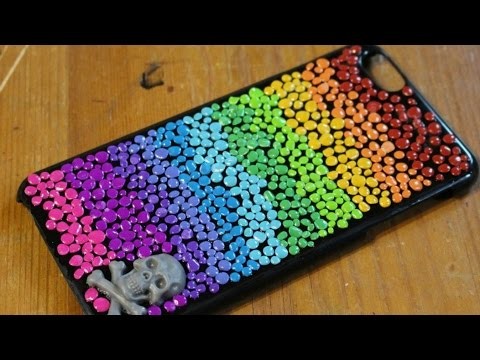 DIY: Rainbow Dots Phone Case