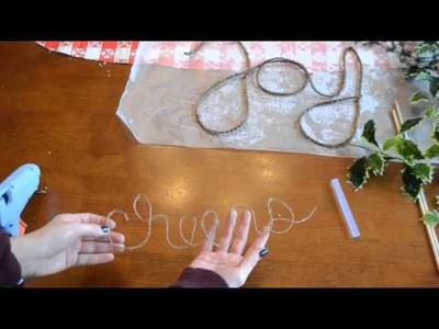 DIY Rustic Rope Word Art