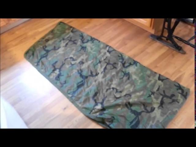 DIY Summer Weight Top Quilt made from a military Poncho Liner