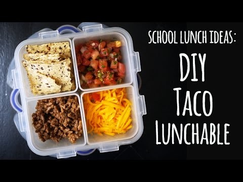 DIY Taco Lunchable - Healthier School Lunch Ideas | One Hungry Mama