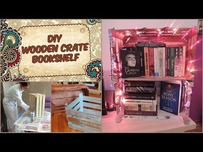 DIY Wooden Crate Bookshelf