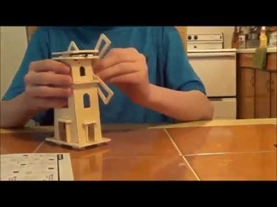 Sunnytech®Solar Power Energy DIY Kits Brick Block Wood Windmill Child Educational 3D