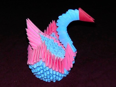 3D origami swan with backrest tutorial (instruction)