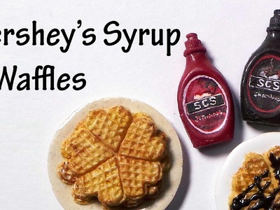 Cute Mini Hershey's Inspired Syrup & Waffles - Polymer Clay Tutorial