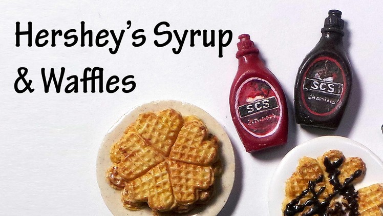 Cute Mini Hershey's Inspired Syrup & Waffles - Polymer Clay Tutorial