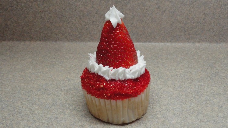 Decorating Cupcakes #81: Santa Claus Hat