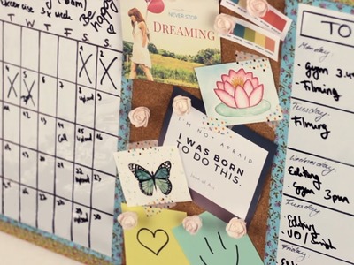 DIY: 3in1 Pinboard: Calendar, Vision Board, To-do List - Back to School