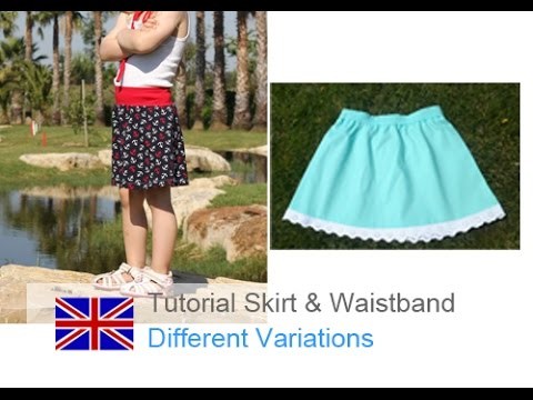 DIY basic tutorial how to sew a skirt and an elastic waistband