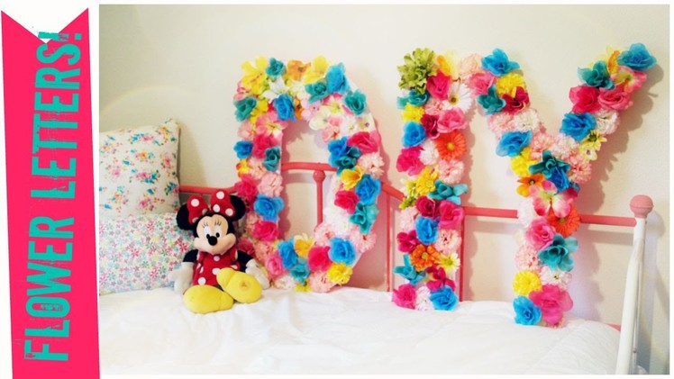 DIY Flower Letters from the DOLLAR STORE!