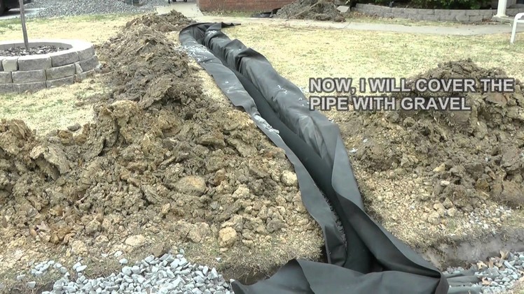 DIY How to build a French Drain.  How to drain surface water in your yard or property.