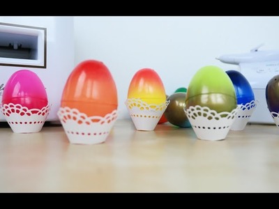 DIY Lace Egg Cups & Ombre Easter Eggs