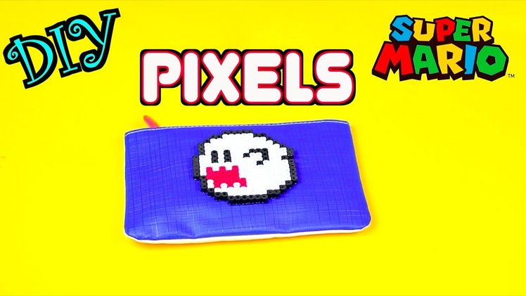 DIY Perler Beads Creation - Super Mario Ghost Boo Pixels Tutorial for Halloween