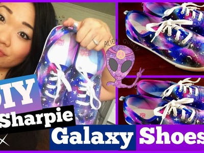 DIY: Sharpie Galaxy Shoes!  | CraftieAngie