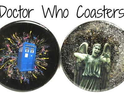 Doctor Who DIY Tardis and Weeping Angel Coasters ~  Another Coaster Friday Craft Klatch