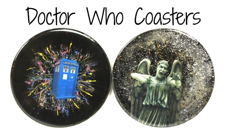 Doctor Who DIY Tardis and Weeping Angel Coasters ~  Another Coaster Friday Craft Klatch