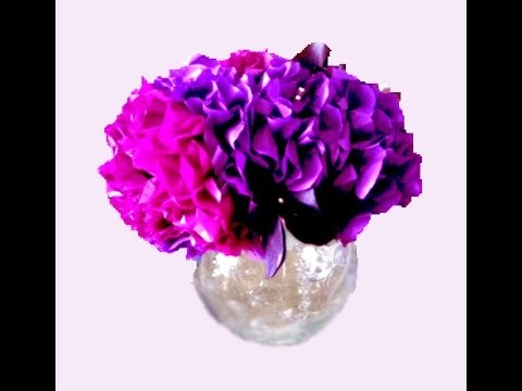 Easy to do! Tissue (crepe paper) flower! Great ideas for Easter - paper bouquet