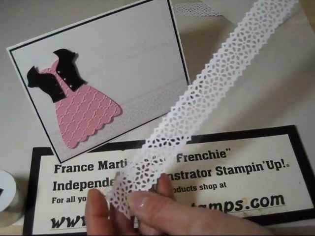 Faux Lace with Stampin'Up! Lace Tape frenchiestamps.com
