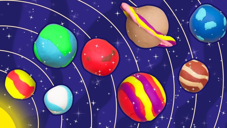 Fun with Play Doh | How to Make Play-Doh Planets  | Easy DIY Play Doh Creations