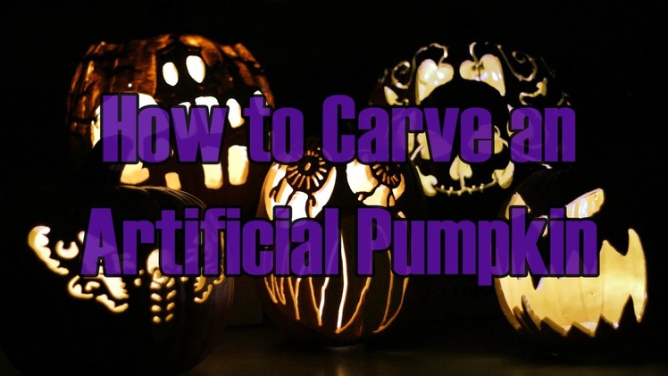 How to Carve a Foam Pumpkin Jackolantern for Halloween