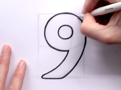 How to Draw a Cartoon Number 9