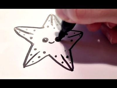 How to Draw a Cartoon Starfish