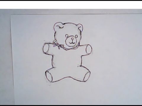 How to draw a teddy bear (simple drawing)