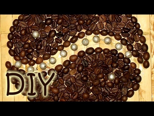 How to Draw with Coffee Beans - Coffee Appliqué Decoration