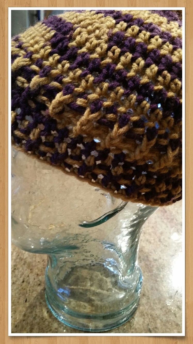 How to front post back post half double crochet hat rim