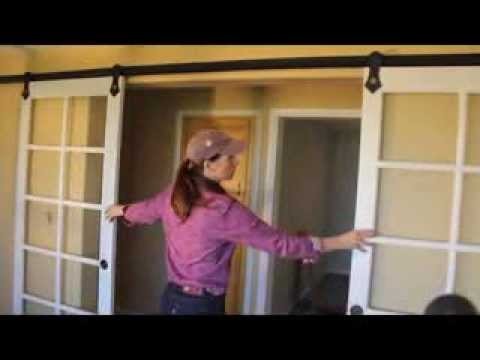 How to install pair of sliding barn doors with RLP V track hardware.