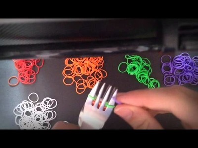 How to make a "Loop Ladder" rubber bracelet with 2 forks