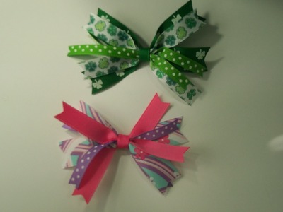 How To Make A Ribbon Spikes Hair Bow using miniBowdabra