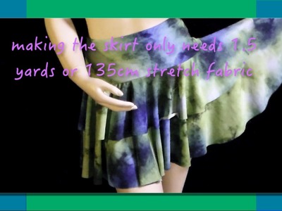 How to make skirt " latin dance skirt". video #13