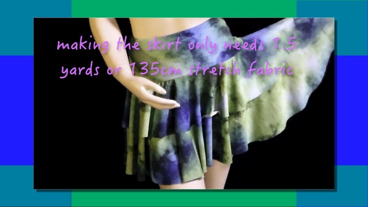 How to make skirt " latin dance skirt". video #13